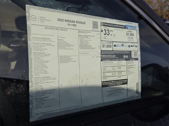 new 2025 Nissan Rogue car, priced at $31,277