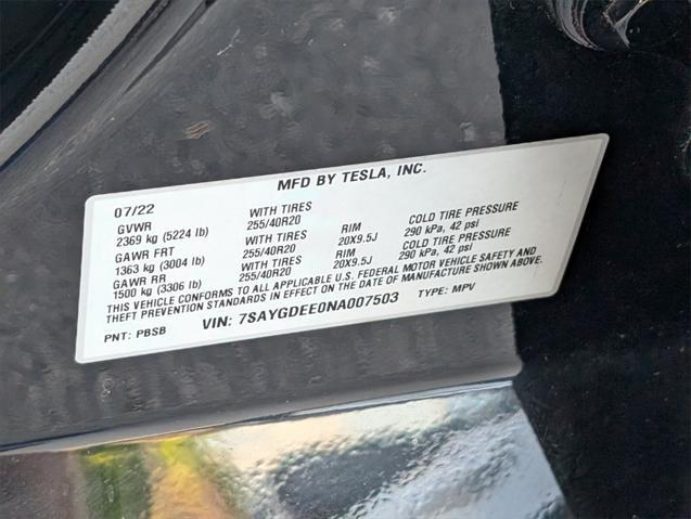 used 2022 Tesla Model Y car, priced at $30,541