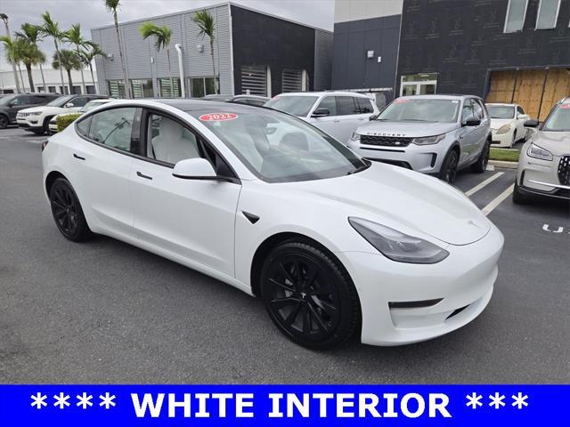 used 2022 Tesla Model 3 car, priced at $27,998