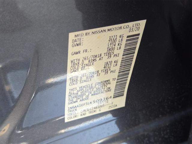 used 2020 Nissan Titan car, priced at $19,324