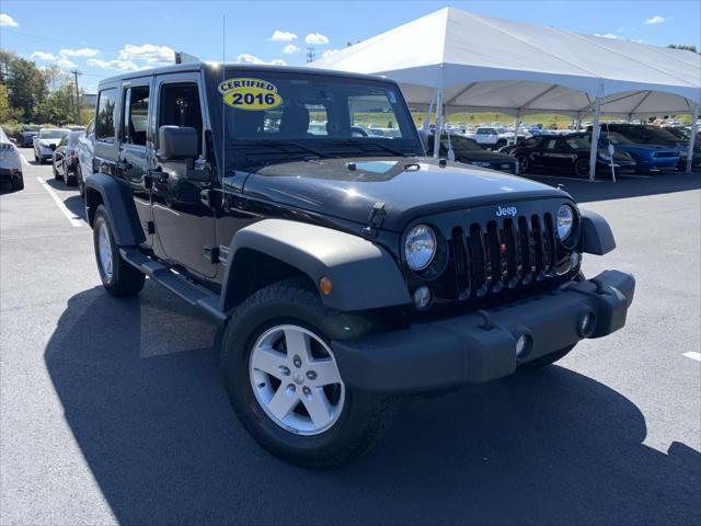 used 2016 Jeep Wrangler Unlimited car, priced at $21,999