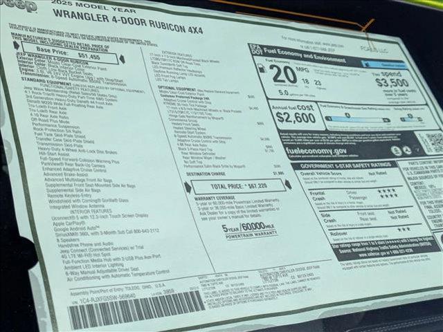 new 2025 Jeep Wrangler car, priced at $61,991