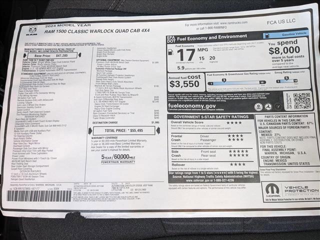 new 2024 Ram 1500 Classic car, priced at $42,466