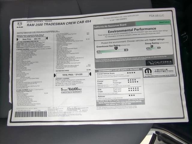 new 2025 Ram 2500 car, priced at $62,991