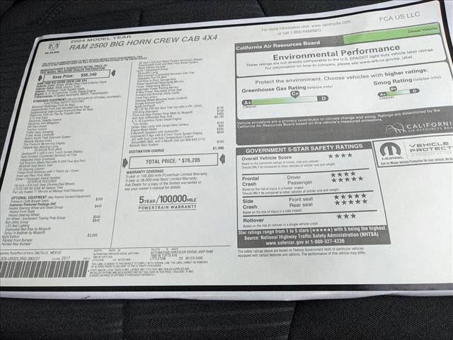 new 2024 Ram 2500 car, priced at $68,847