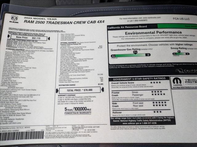 new 2025 Ram 2500 car, priced at $64,026