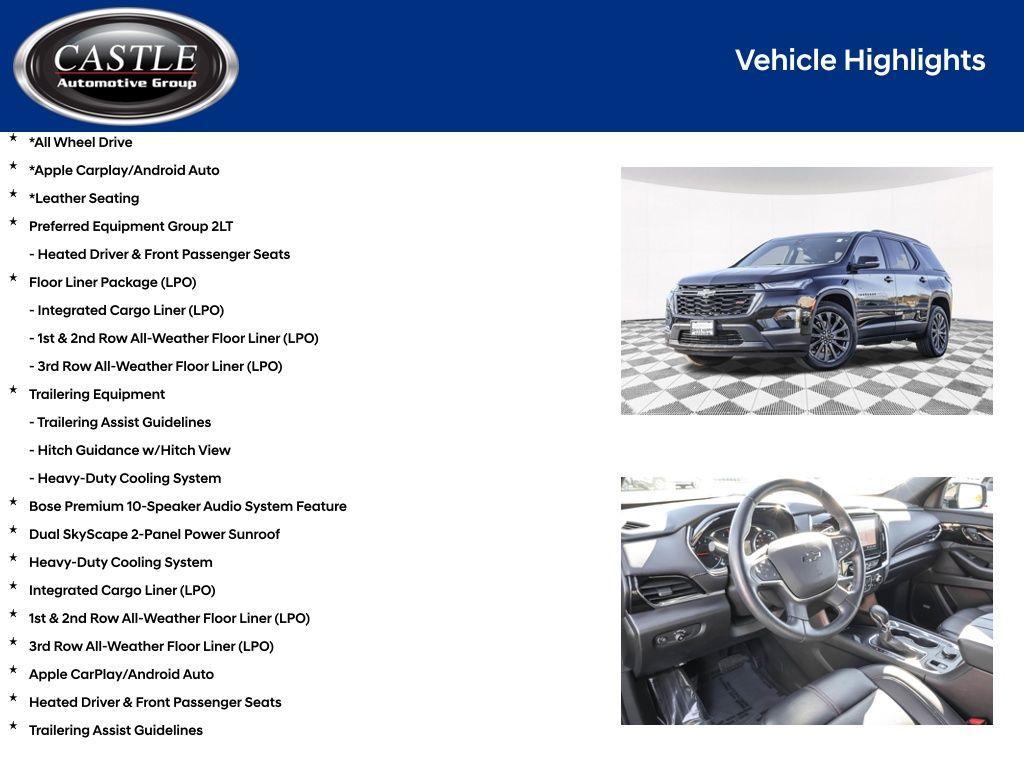 used 2023 Chevrolet Traverse car, priced at $38,766