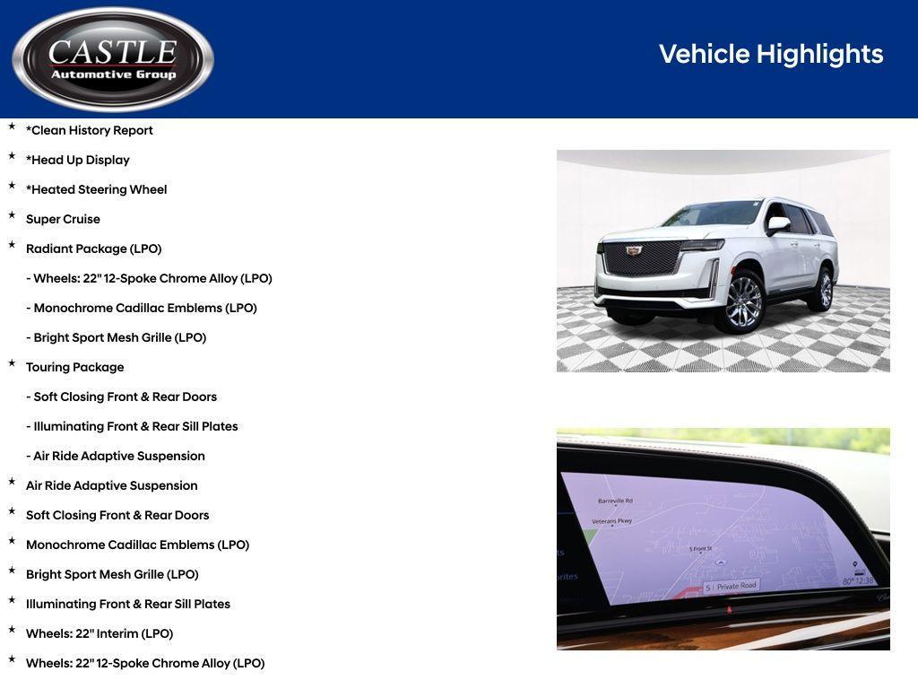used 2023 Cadillac Escalade car, priced at $78,913