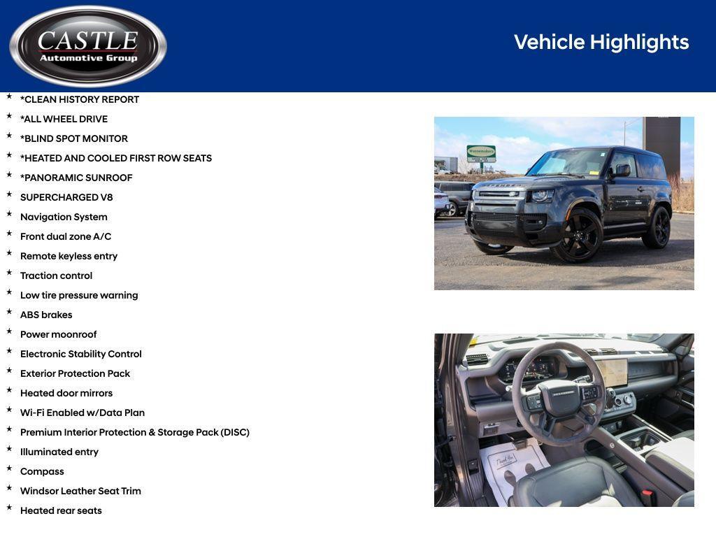used 2023 Land Rover Defender car, priced at $74,900