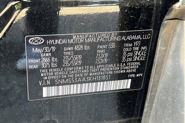 used 2019 Hyundai Santa Fe car, priced at $23,499