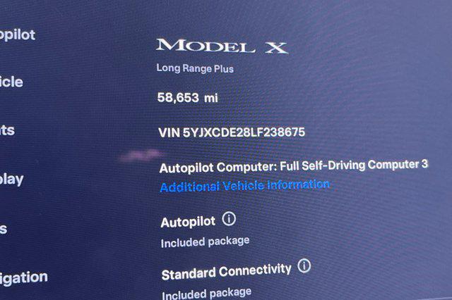 used 2020 Tesla Model X car, priced at $34,999