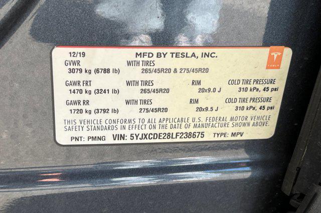 used 2020 Tesla Model X car, priced at $34,999