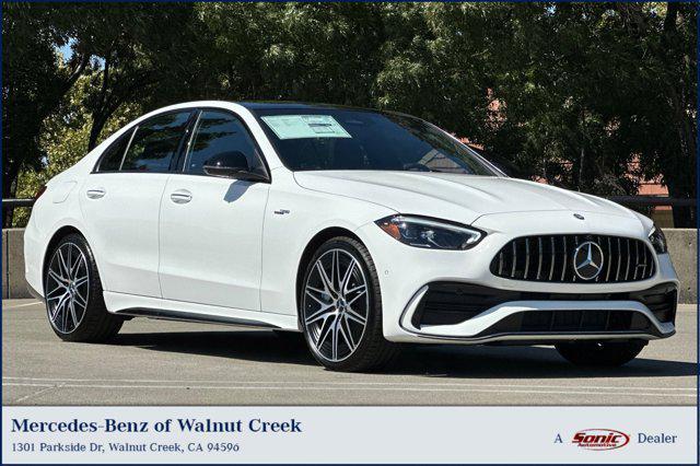 new 2025 Mercedes-Benz AMG C 43 car, priced at $70,040