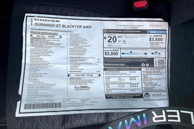 new 2025 Dodge Durango car, priced at $39,617