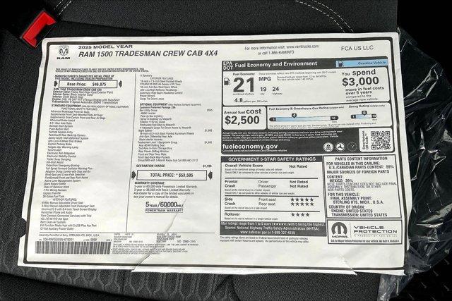 new 2025 Ram 1500 car, priced at $41,573