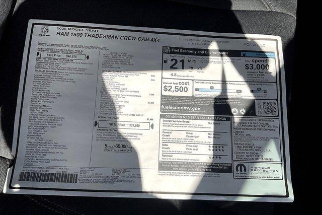 new 2025 Ram 1500 car, priced at $41,826