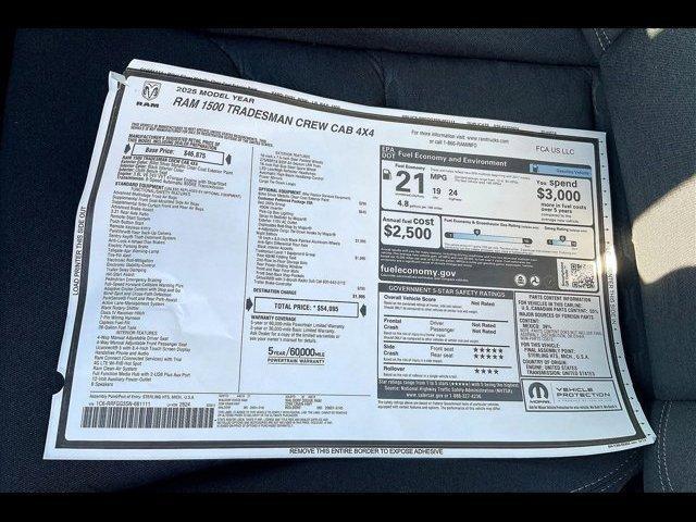 new 2025 Ram 1500 car, priced at $48,706
