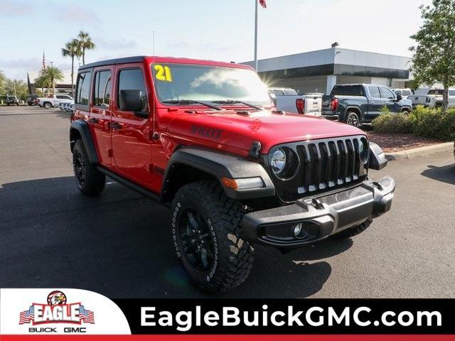 used 2021 Jeep Wrangler Unlimited car, priced at $34,920