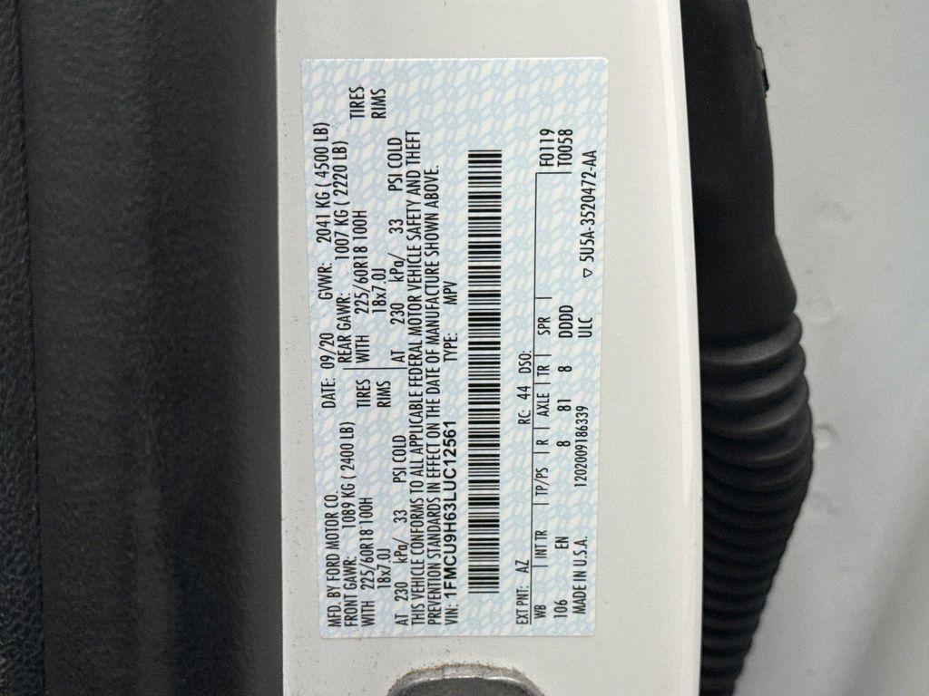 used 2020 Ford Escape car, priced at $18,950