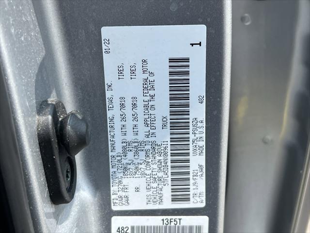 used 2022 Toyota Tundra car, priced at $42,499