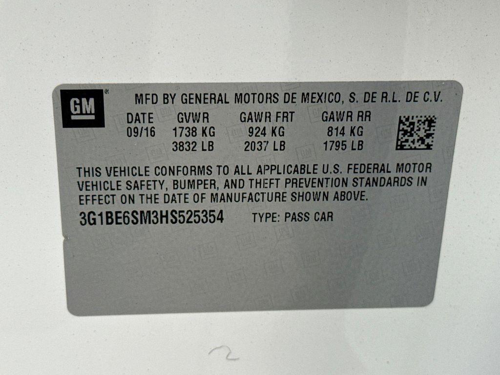 used 2017 Chevrolet Cruze car, priced at $11,949