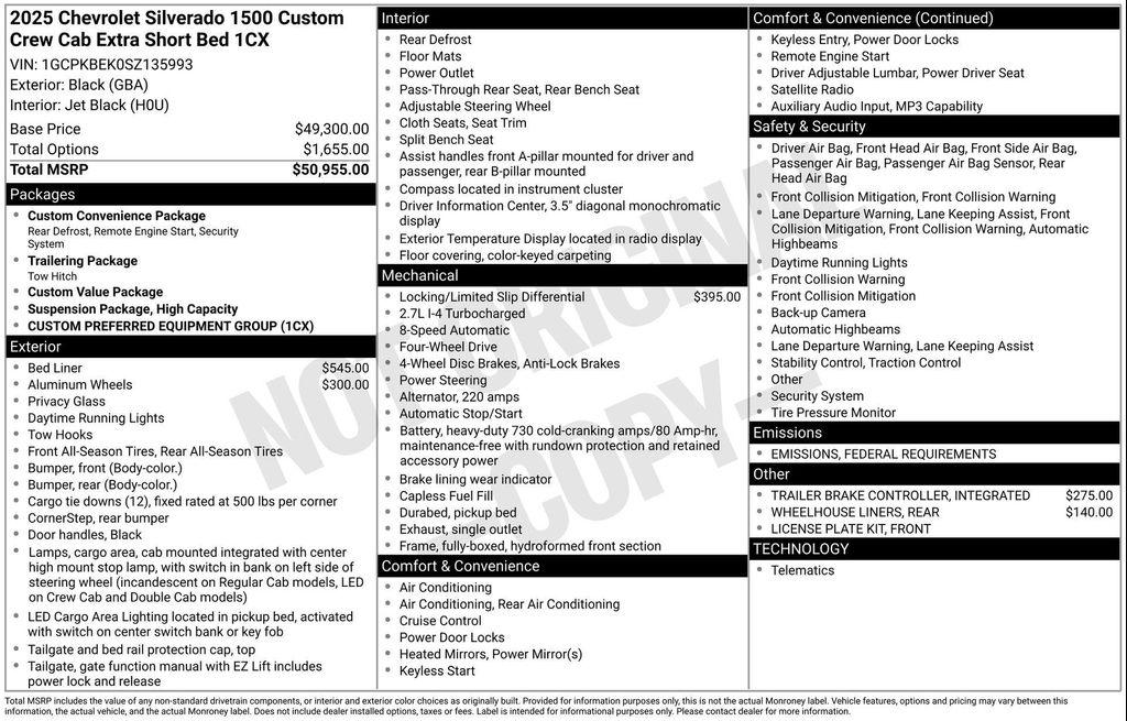 new 2025 Chevrolet Silverado 1500 car, priced at $43,821