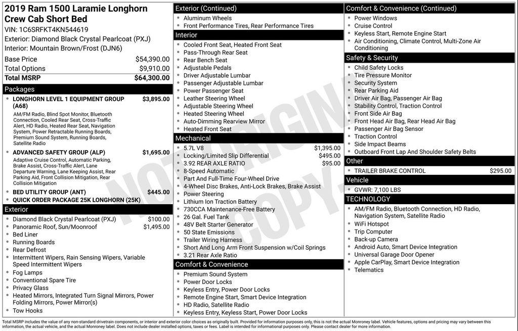 used 2019 Ram 1500 car, priced at $29,536