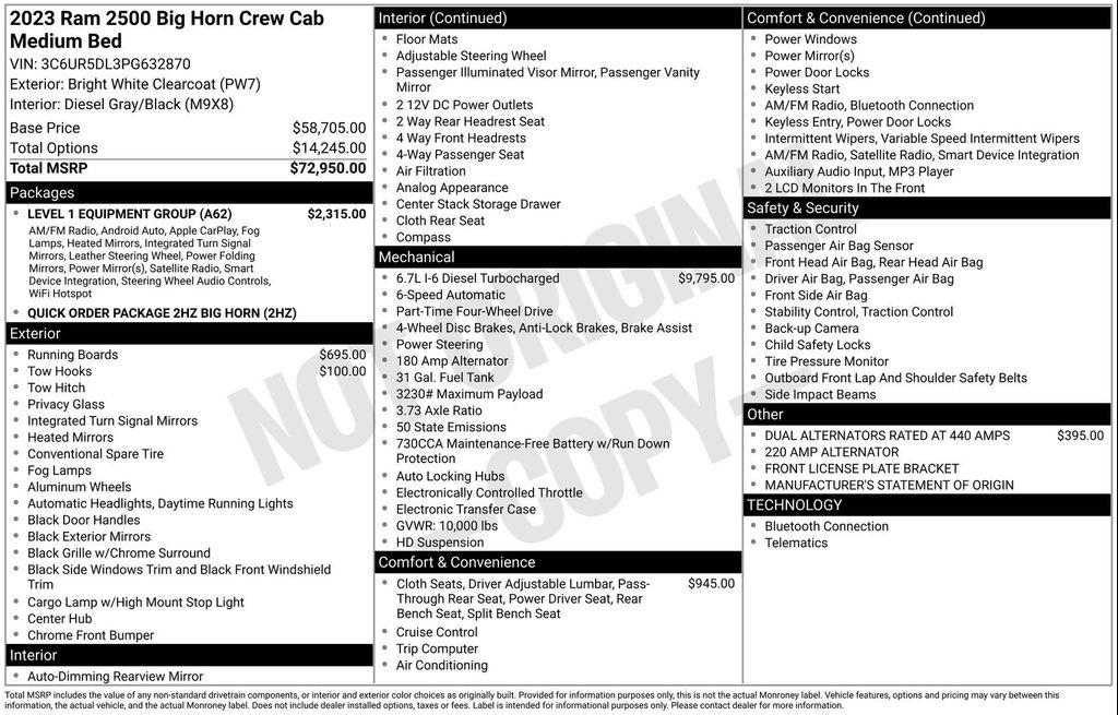 used 2023 Ram 2500 car, priced at $45,532
