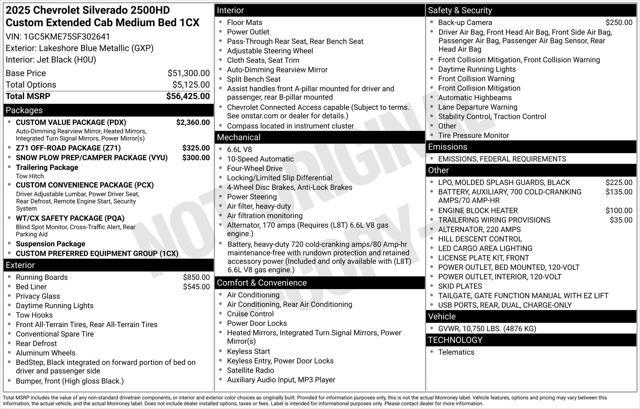 new 2025 Chevrolet Silverado 2500 car, priced at $53,913