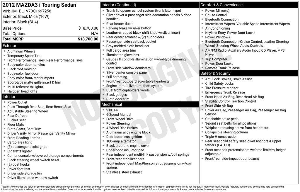 used 2012 Mazda Mazda3 car, priced at $8,931