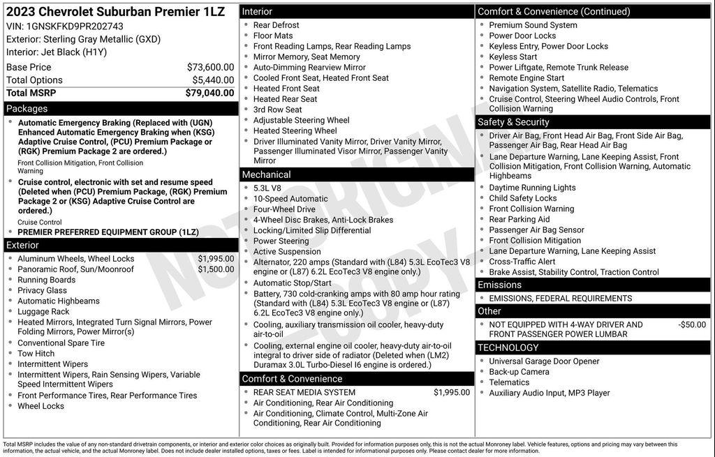 used 2023 Chevrolet Suburban car, priced at $57,311