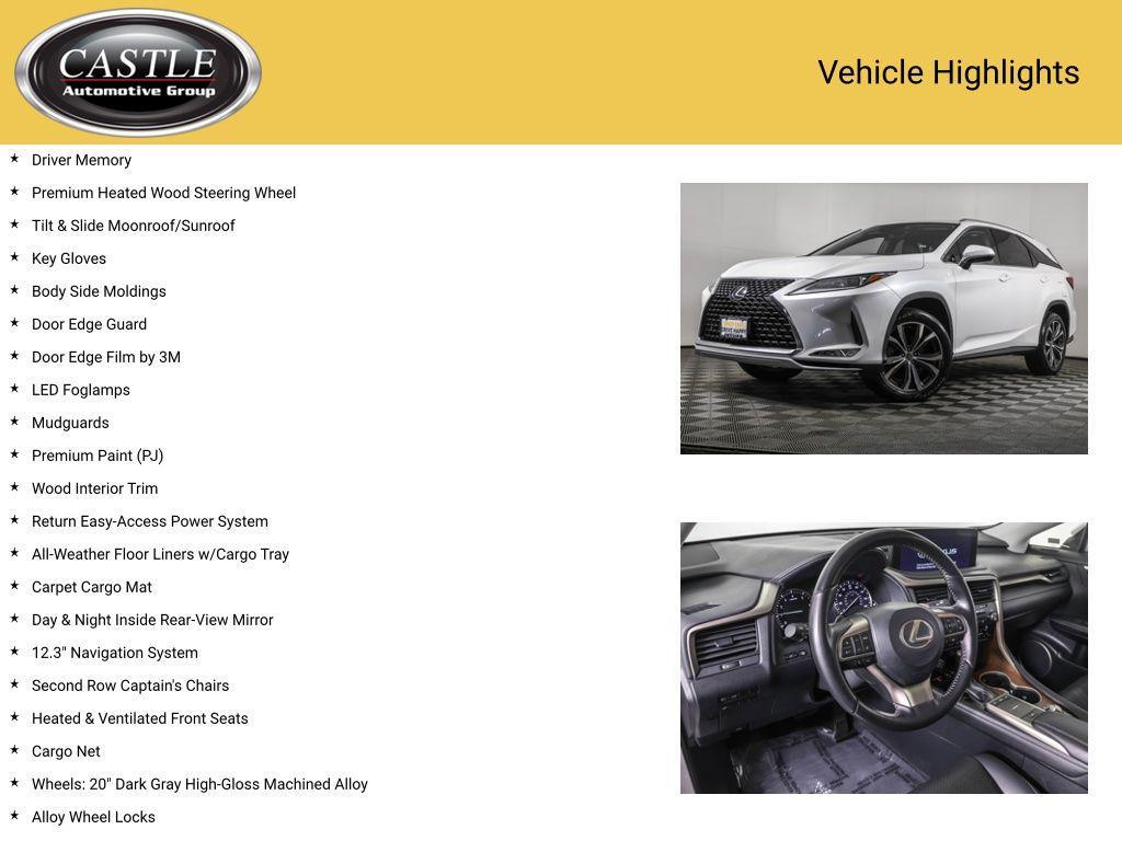 used 2022 Lexus RX 350L car, priced at $41,129