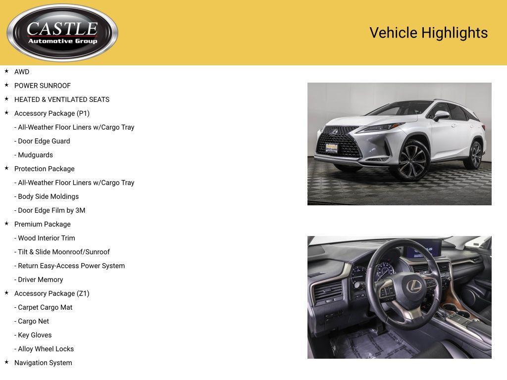 used 2022 Lexus RX 350L car, priced at $41,129