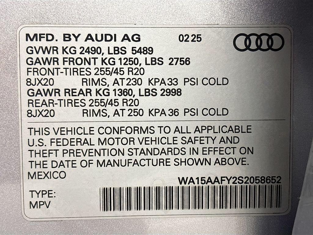 new 2025 Audi Q5 car, priced at $57,625