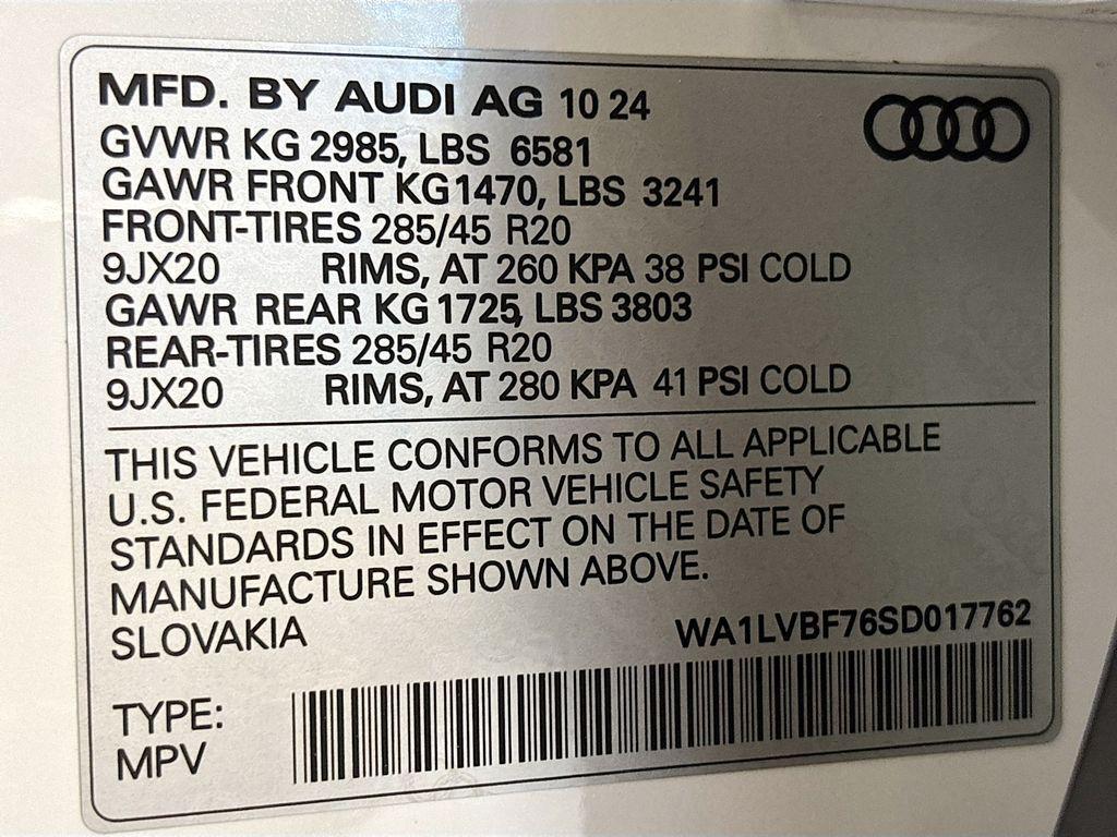 new 2025 Audi Q7 car, priced at $72,220