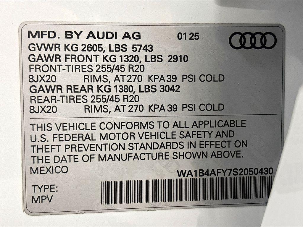 new 2025 Audi SQ5 car, priced at $72,830