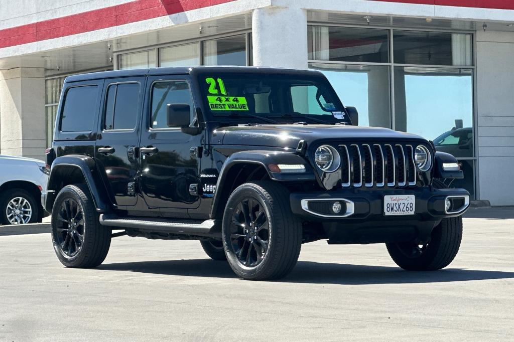 used 2021 Jeep Wrangler Unlimited 4xe car, priced at $33,699
