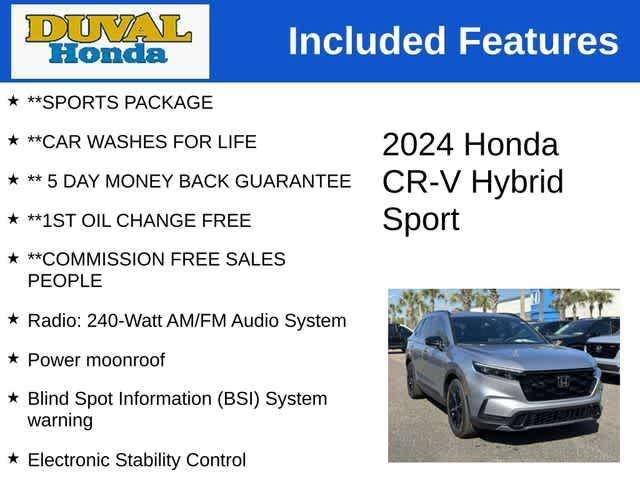 new 2024 Honda CR-V Hybrid car, priced at $35,195