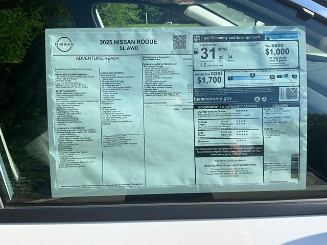 new 2025 Nissan Rogue car, priced at $40,664