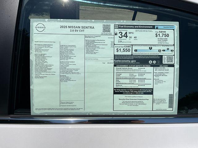 new 2025 Nissan Sentra car, priced at $24,318