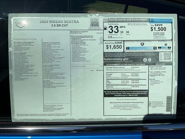 new 2024 Nissan Sentra car, priced at $27,090