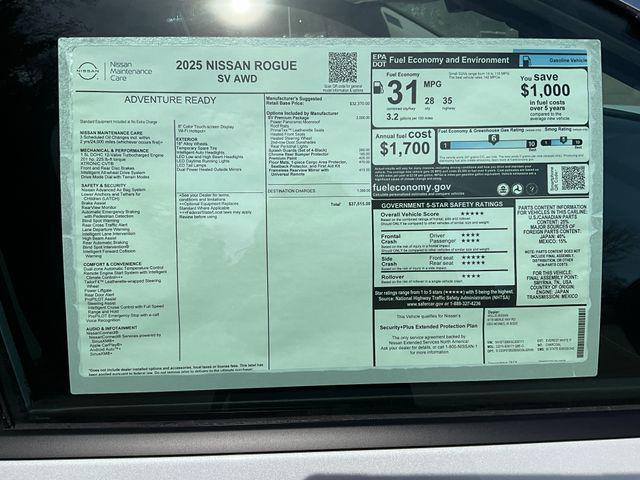 new 2025 Nissan Rogue car, priced at $36,960