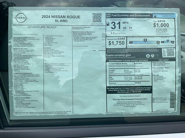 new 2024 Nissan Rogue car, priced at $38,289