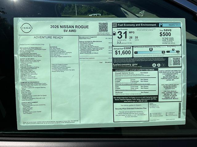 new 2026 Nissan Rogue car, priced at $33,607
