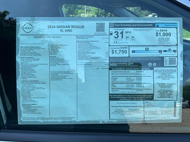 new 2024 Nissan Rogue car, priced at $40,298