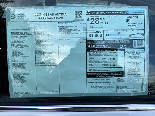 new 2025 Nissan Altima car, priced at $37,695