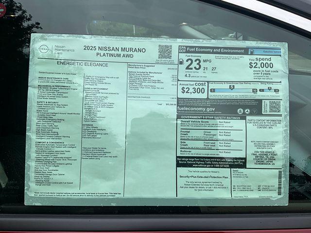 new 2025 Nissan Murano car, priced at $52,484