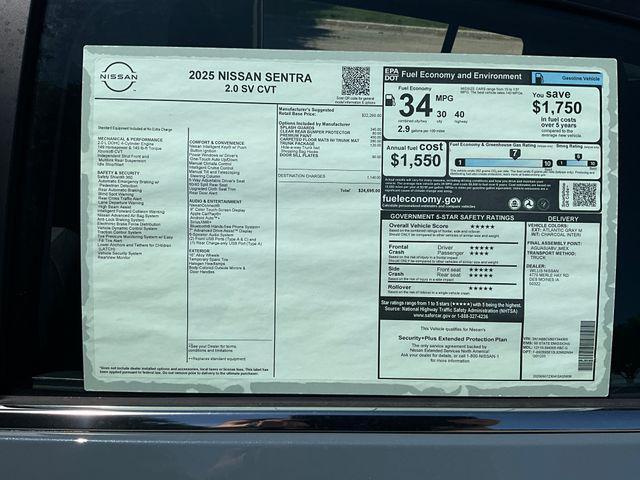 new 2025 Nissan Sentra car, priced at $23,247