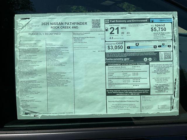 new 2025 Nissan Pathfinder car, priced at $47,150