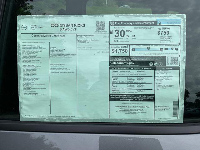 new 2025 Nissan Kicks car, priced at $24,676